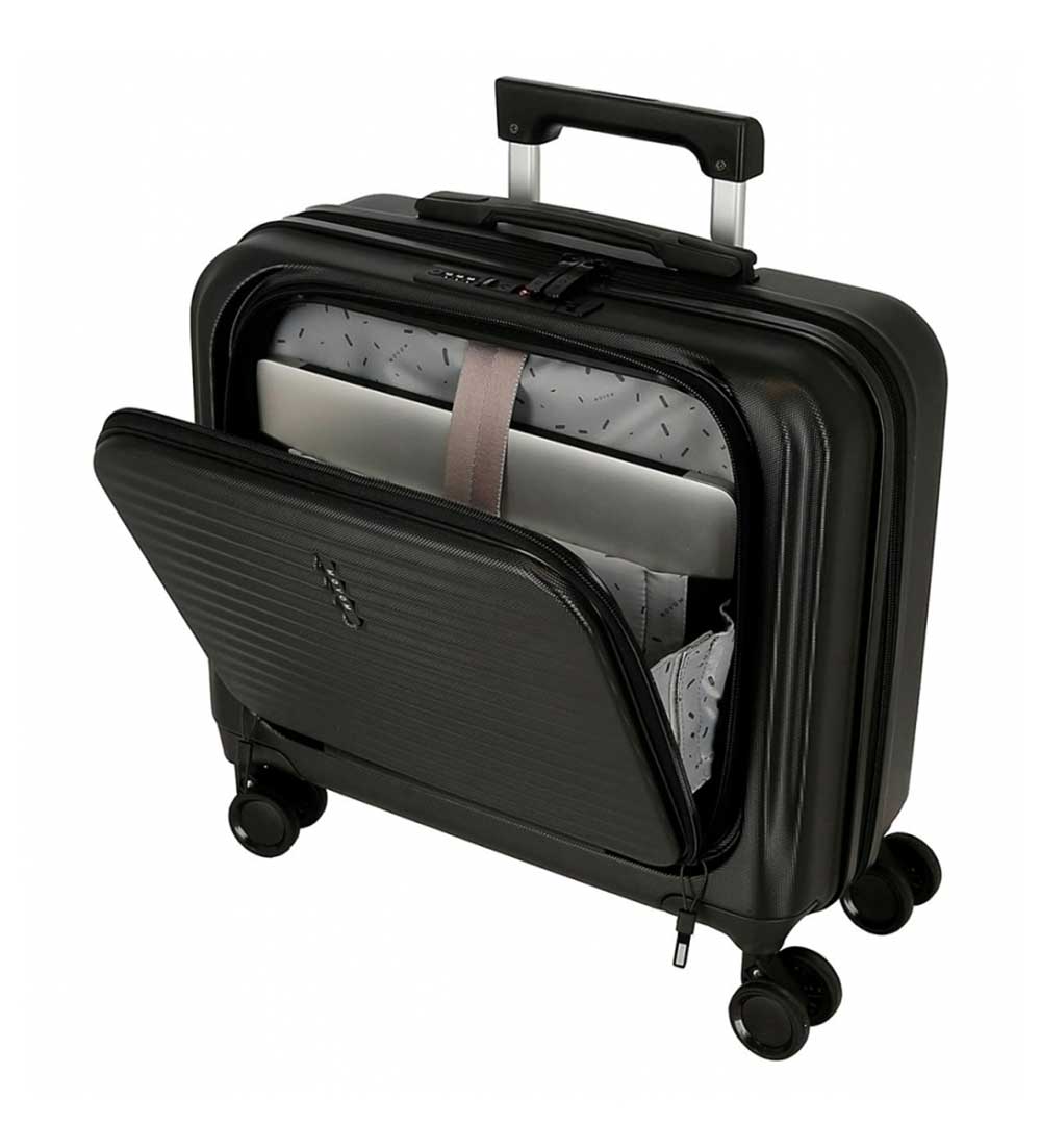 Kabinski pilot kofer 44cm sa odeljkom za laptop Movom Dayton black 53564  - detalj