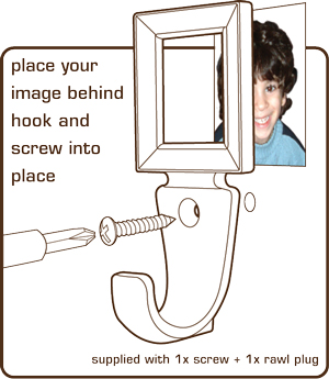 J-ME Vešalica sa okvirom za fotografiju - Black  FH01BK - detalj