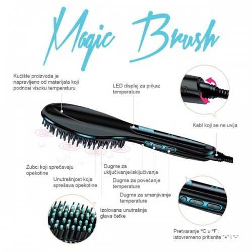 Četka za ispravljanje i peglanje kose Medisana Magic Brush - detalj