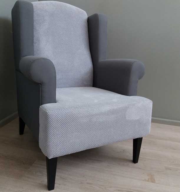 Fotelja sa tabureom Nevada siva - detalj