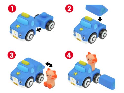 KsKids Gumene kocke PopBo Blocs - Policajka Mimi - detalj