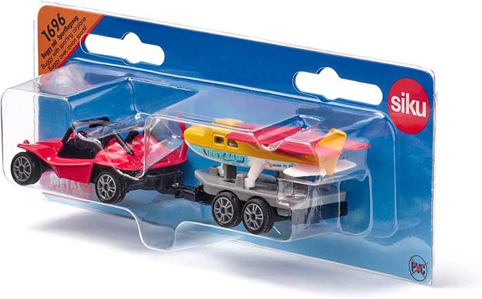 SIKU Automobilčić Buggy sa prikolicom i sportskim avionom 1696 - detalj