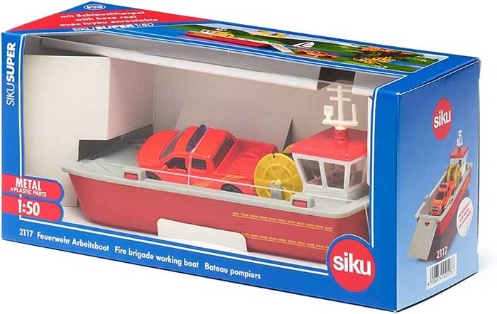 SIKU Igračke Vatrogasni brod i pikap džip Ford F150 2117 - detalj