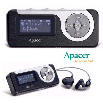 Apacer AU 350 MP3-WMA player 1 GB - detalj