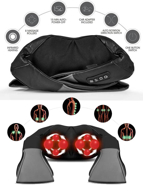 Šijacu masažer sa funkcijom grejanja KW101 - detalj