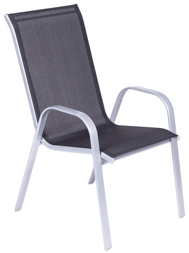 Baštenska Garnitura od Metala, Tekstila i Stakla - Como Black - detalj