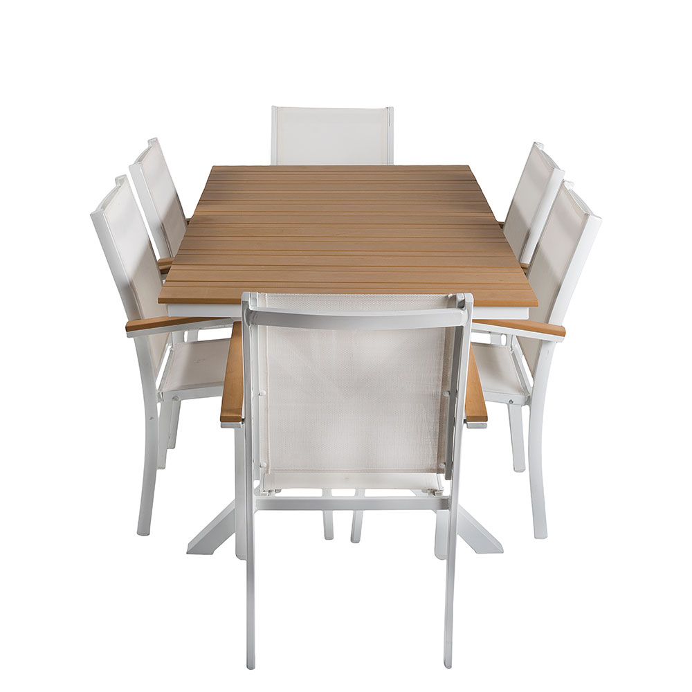 Garnitura Za Dvorište i Baštu Merida - 6 Stolica i Sto Sa PolyWood Površinom - detalj