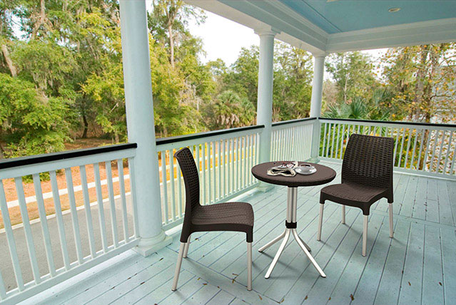 Plastična Garnitura Sa Ratan Teksturom - Curver Chelsea Brown - detalj