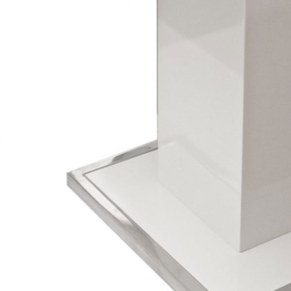 Trpezarijski sto sa produžetkom MBCD 140x90+40 beli visoki sjaj - detalj