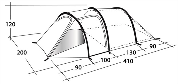 Šator za tri osobe Outwell Earth 3 110563 - detalj