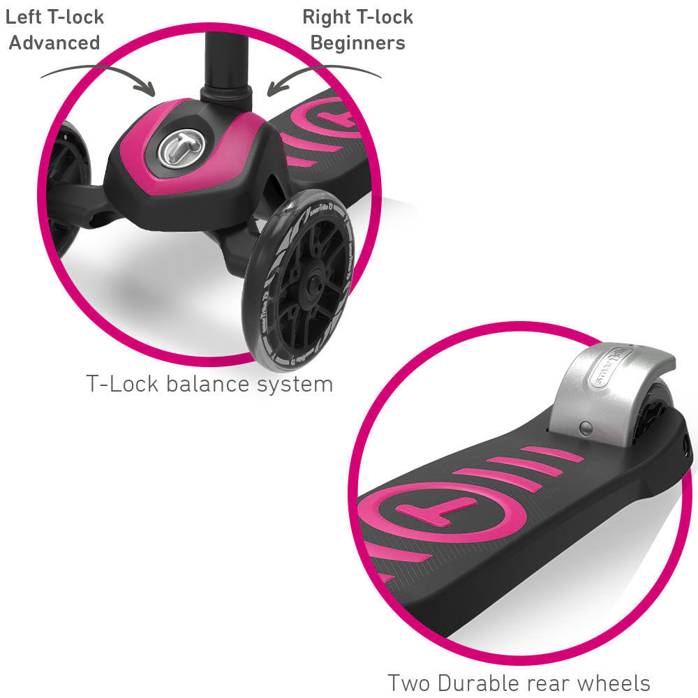 Smart Trike Trotinet T5 T-Scooter Pink - detalj
