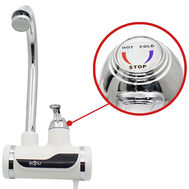 Sapir protočna nadgradna slavina sa ugrađenim grejačem vode SP-7100-HE 2122 - detalj