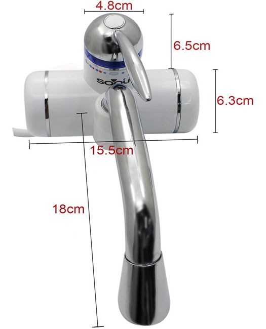 Sapir protočna slavina sa ugrađenim grejačem vode SP-7100-CE 2143 - detalj