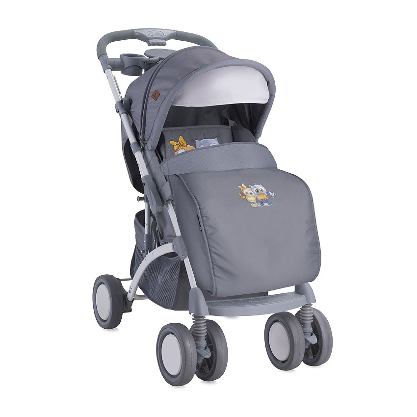 Lorelli Kolica i autosedište za bebe 0m+ Apollo Grey Baby Owls 10020911729 - detalj
