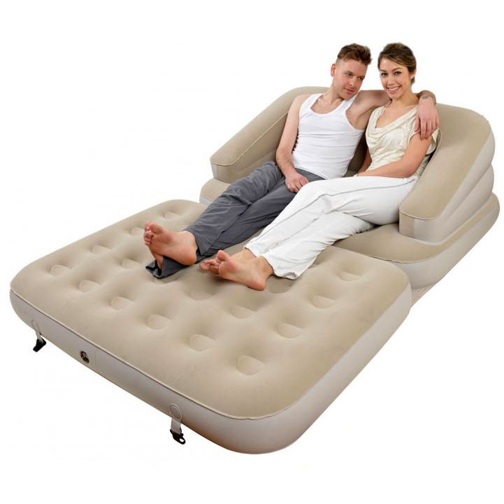 Rasklopivi Dvosed Na Naduvavanje Sa Ugrađenom Pumpom - 5 u 1 Zeleni - detalj