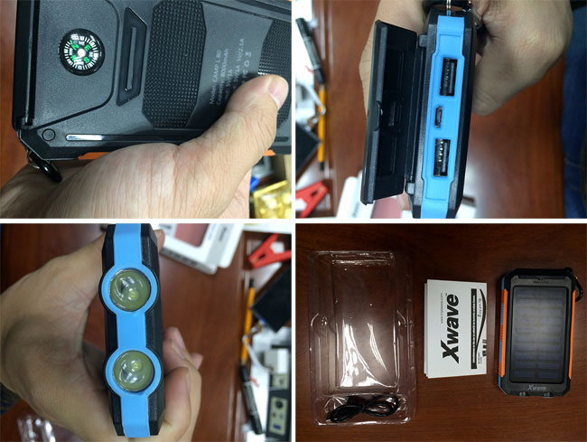 Dodatna baterija za mobilne uređaje sa LED lampom 8000mAh Xwave Camp L 80 orange - detalj