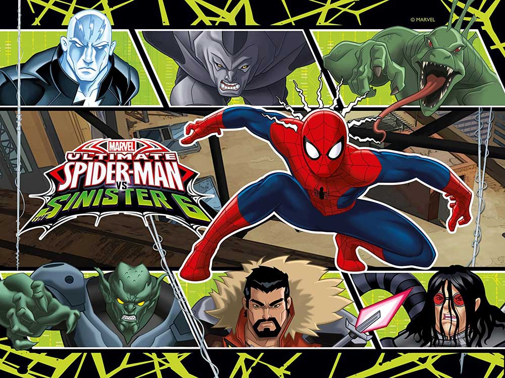 Ravensburger puzzle 72 delova -  Spiderman, 4 u 1 06867 - detalj