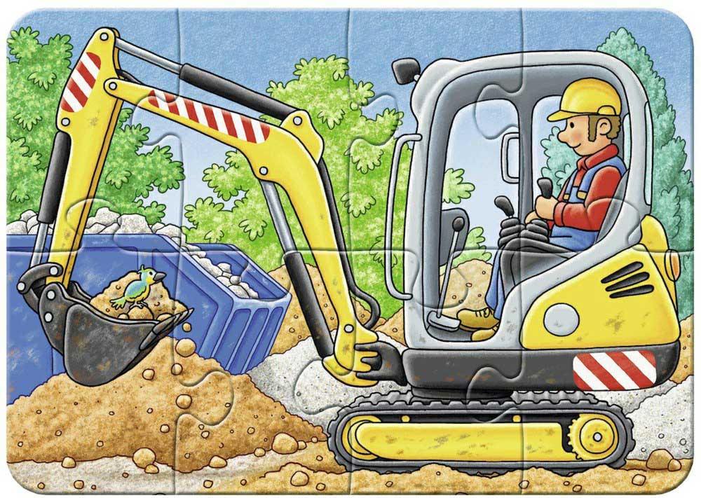 Ravensburger puzzle 20 delova - Mašine 06954 - detalj