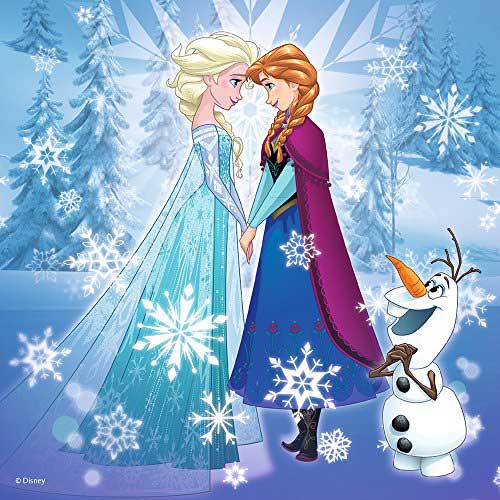 Ravensburger puzzle 110 delova  - Frozen, 3 u 1  07003 - detalj