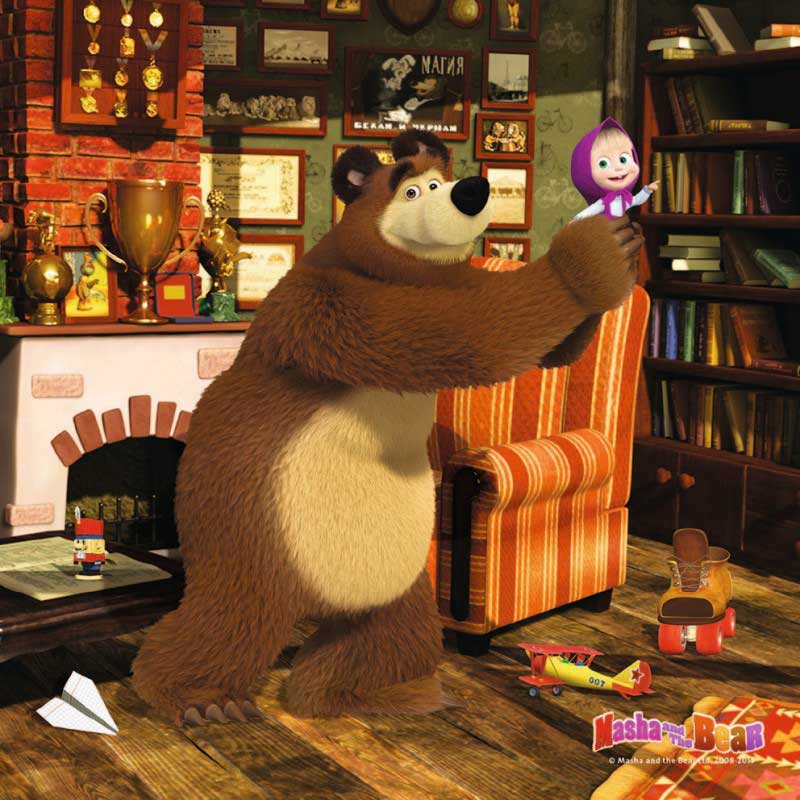 Ravensburger puzzle 110 delova - 3 u 1 Masa i medved 07027 - detalj