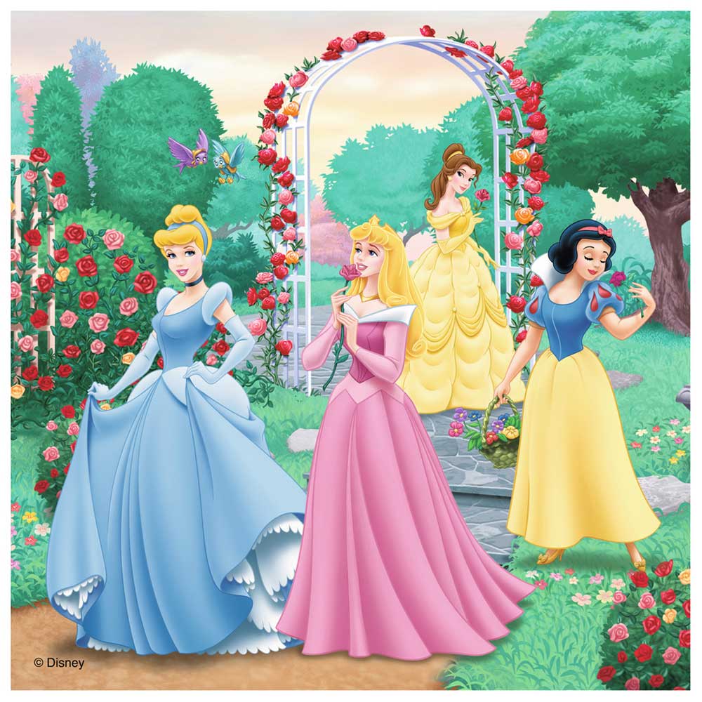 Ravensburger puzzle 43 dela -  4u1 Diznijeve princeze, 07132 - detalj