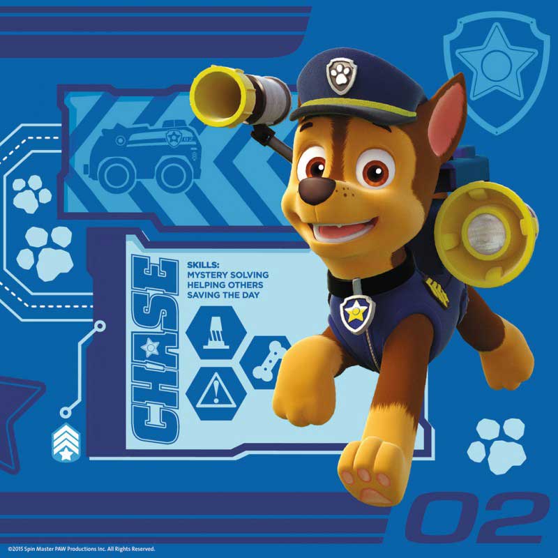 Ravensburger puzzle 110 delova -  3u1 Paw patrol, 07057 - detalj