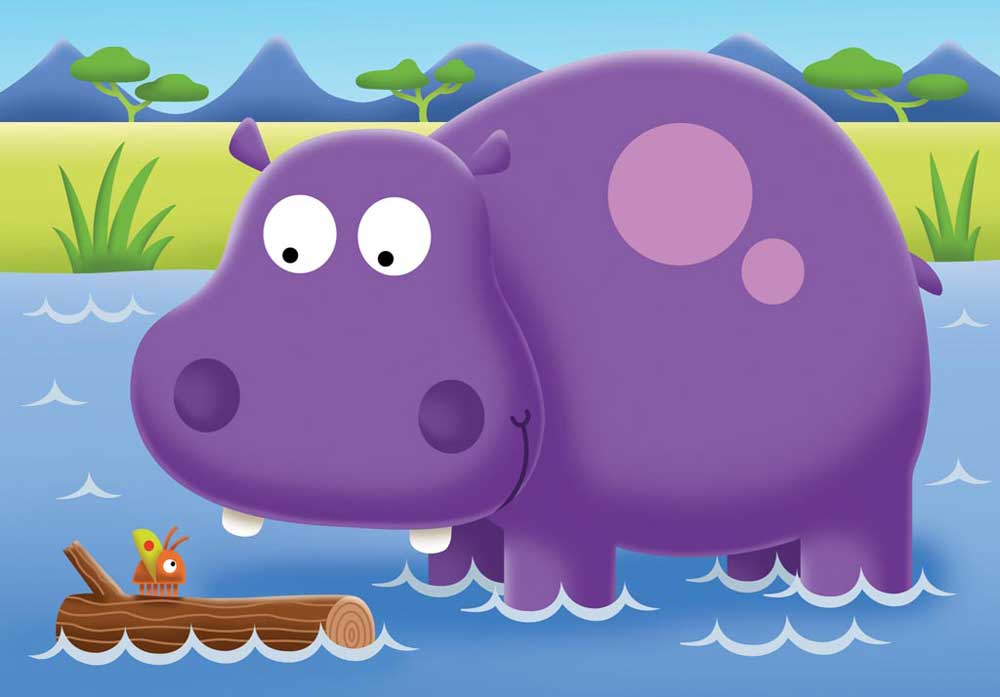 Ravensburger puzzle 14 delova - 4 u 1 Safari 07301 - detalj