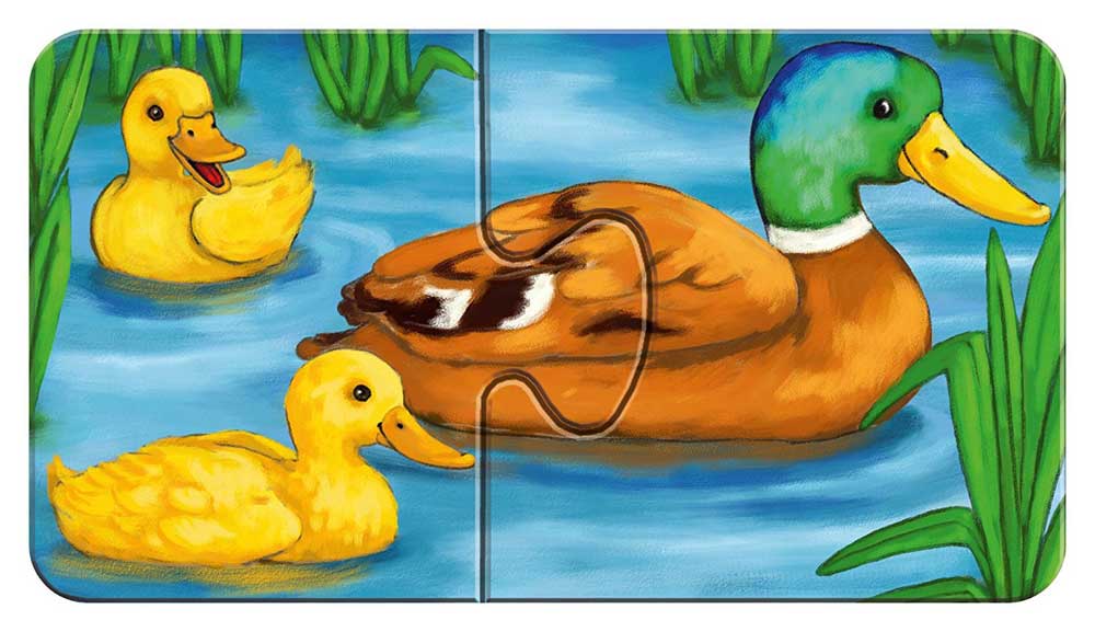 Ravensburger puzzle 18 delova - 9 u 1, slatke životinje 07331 - detalj