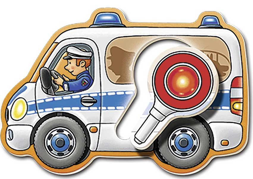 Ravensburger puzzle 12 delova - 6 u 1,vozila 07367 - detalj