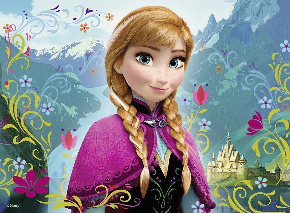 Ravensburger puzzle 72 dela - 4u1 Frozen 07360 - detalj