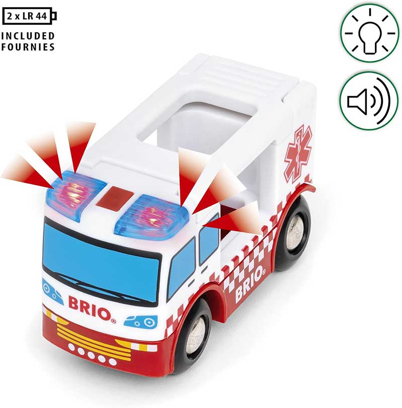 Ambulatni spasilački voz BRIO 36035 - detalj