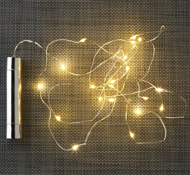 Dekorativne LED lampice na baterije 20MX - detalj