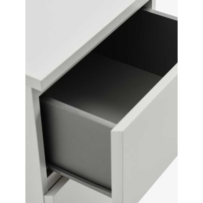 Noćni ormarić Lima 2 fioke bela - detalj