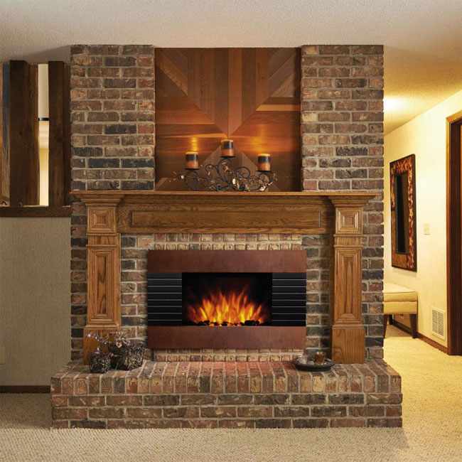 Zidni električni kamin sa daljinskim upravljačem 2kW FKK2000 - detalj