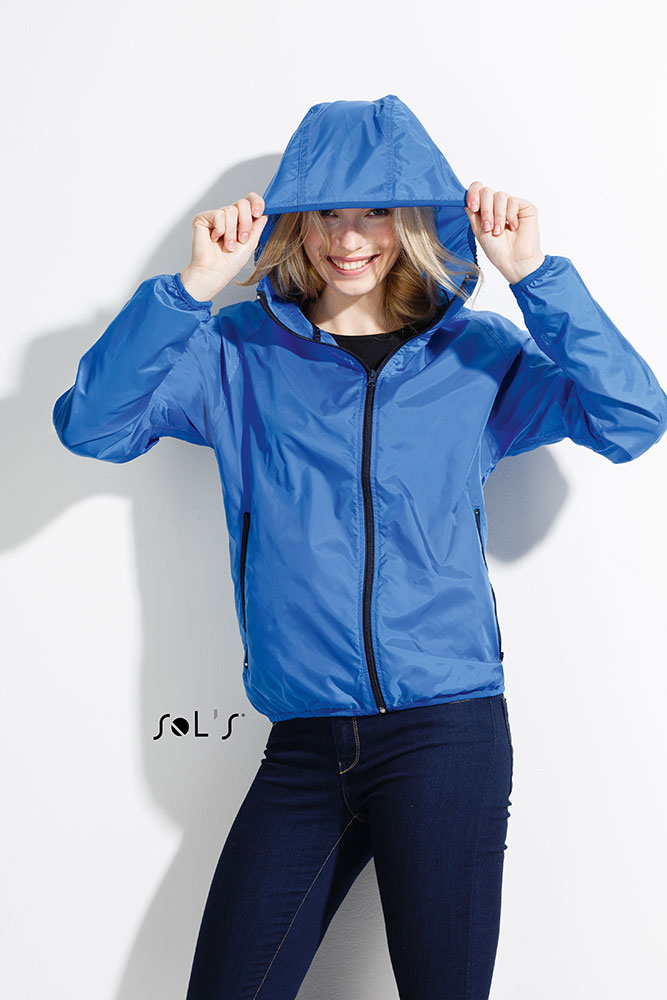 Sols Uniseks jakna vetrovka Shore Black veličina 3XL 01169 - detalj