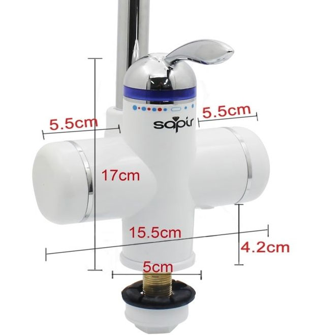 Sapir protočna slavina sa grejačem vode i savitljivim izlivom SP-7100-DEF 1549 - detalj