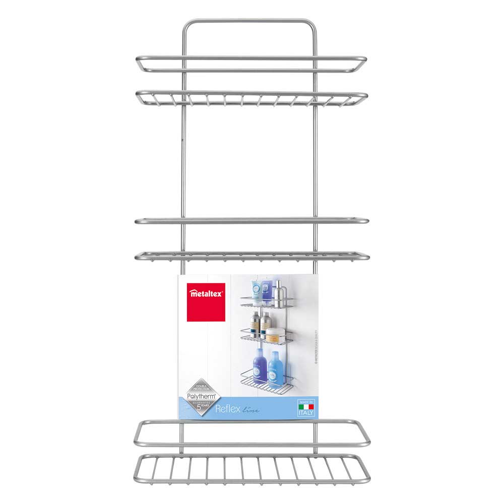 Metaltex zidna polica za kupatilo 3 nivoa Metaltex 40.42.14 - detalj