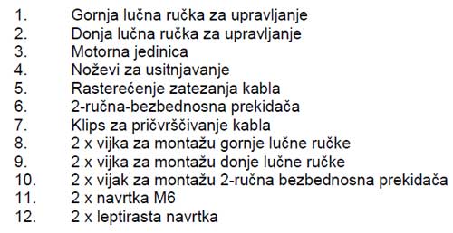 Baštenska električna freza GF700E - detalj