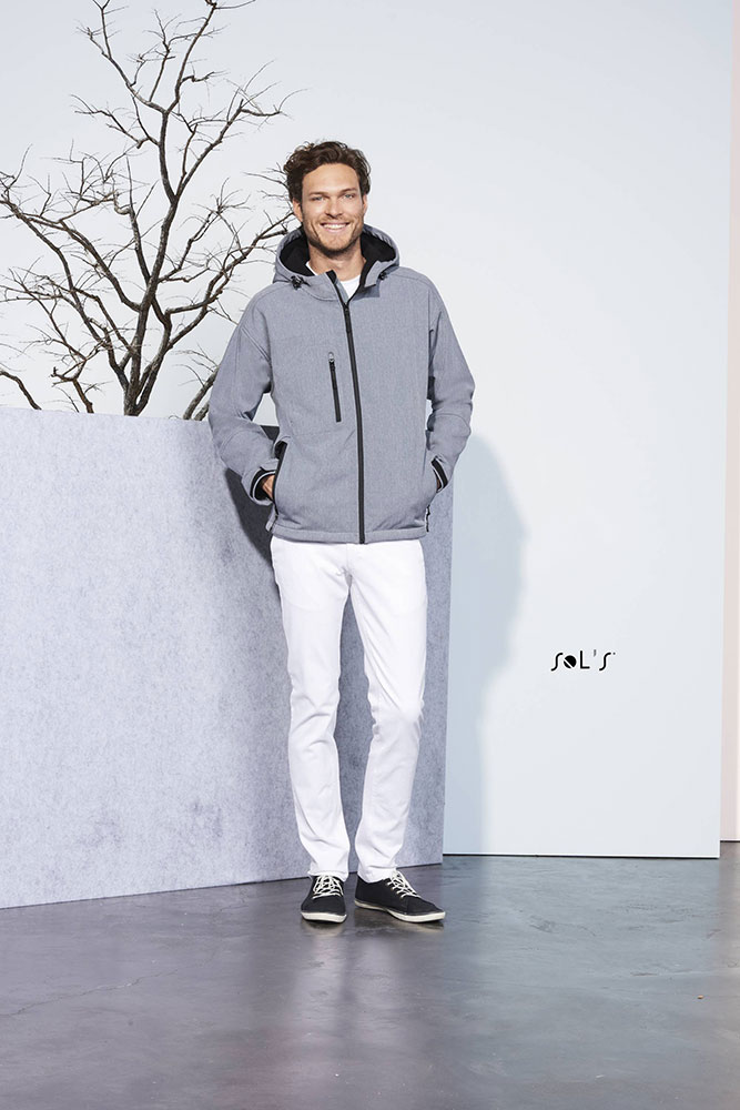 Sols Muška Softshell jakna sa kapuljačom Replay Red veličina XXL 46602 - detalj