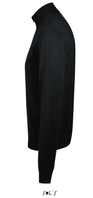 Sols Muški džemper sa rajsferšlusom Gordon Men Black veličina XXL 00548 - detalj