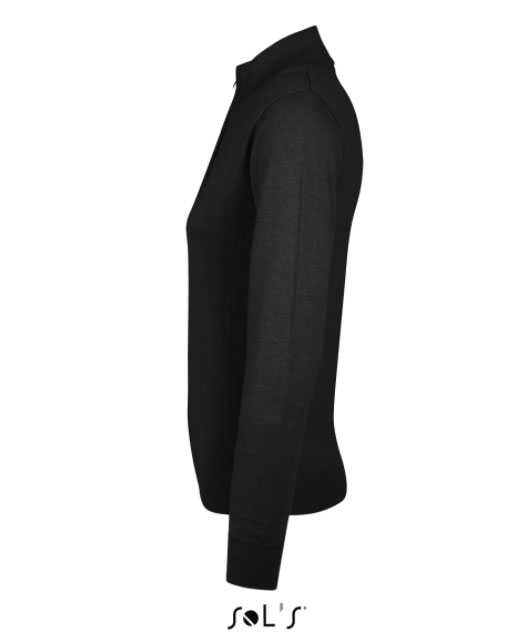 Sols Ženski džemper sa rajsferšlusom Gordon Women Black veličina S 00550 - detalj