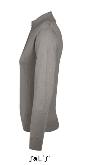 Sols Ženski džemper sa rajsferšlusom Gordon Women Grey veličina XXL 00550 - detalj