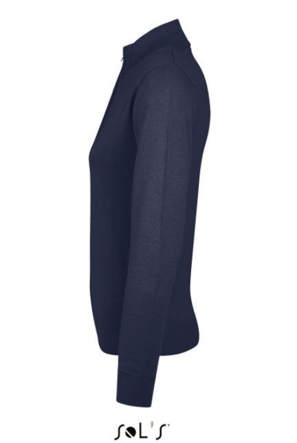 Sols Ženski džemper sa rajsferšlusom Gordon Women Navy veličina M 00550 - detalj