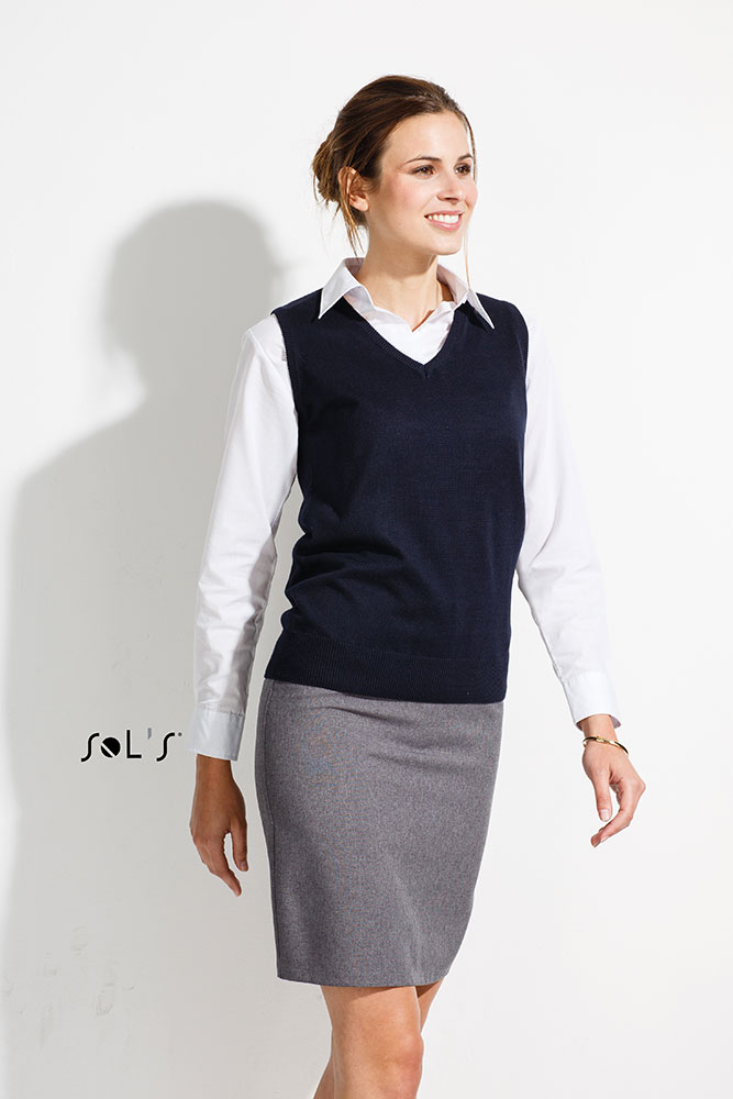 Sols Uniseks prsluk - pulover Gentleman Grey veličina XXL 00591 - detalj