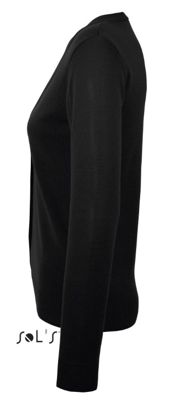 Sols Golden Women Klasičan ženski džemper Black veličina S 90012 - detalj