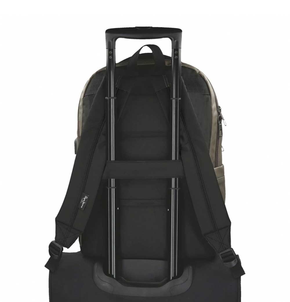 Ranac 44cm sa pregradama za laptop i tablet Pepe Jeans Dortmund grey 70228 - detalj