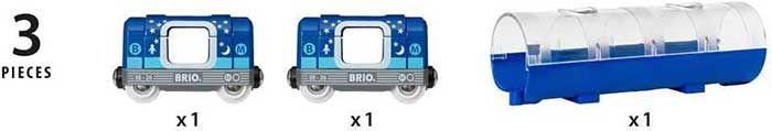BRIO igračka Metro voz koji svetli u mraku i tunel 33970 - detalj