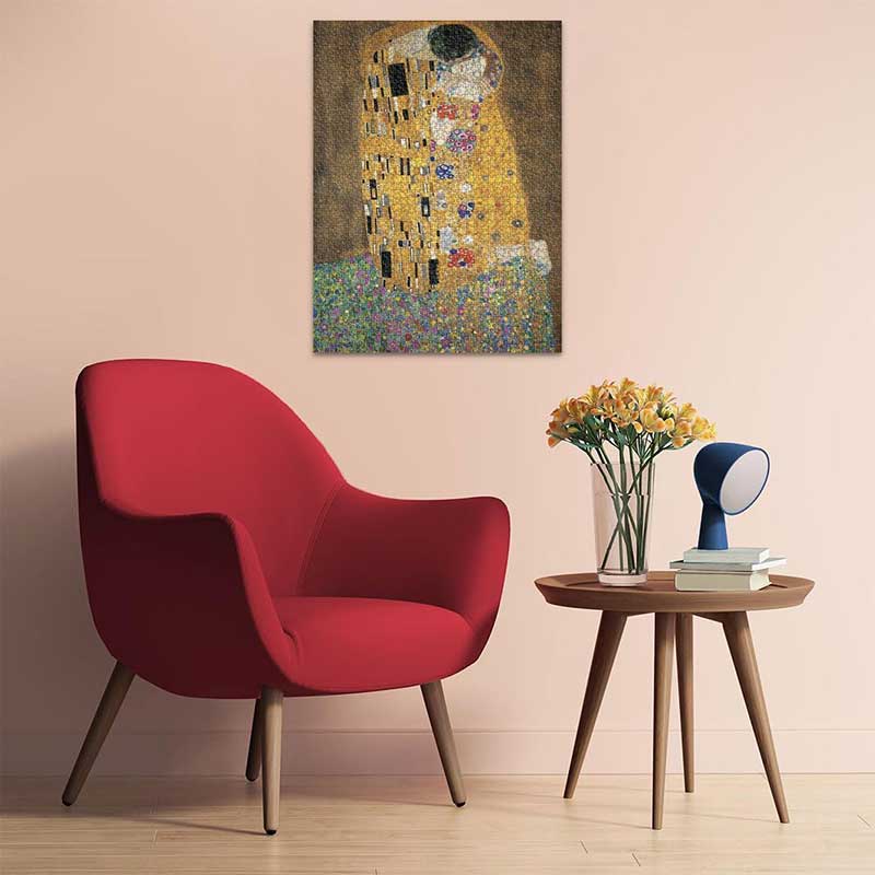 Ravensburger puzzle Art - Gustav Klimt - The Kiss 1500 delova - detalj