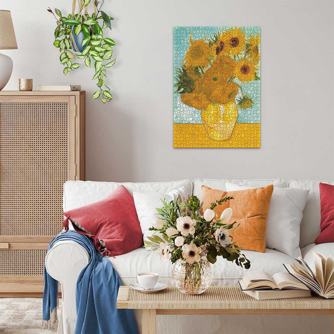 Ravensburger puzzle Art - Vincent Van Gogh - Sunflowers 1000 delova - detalj
