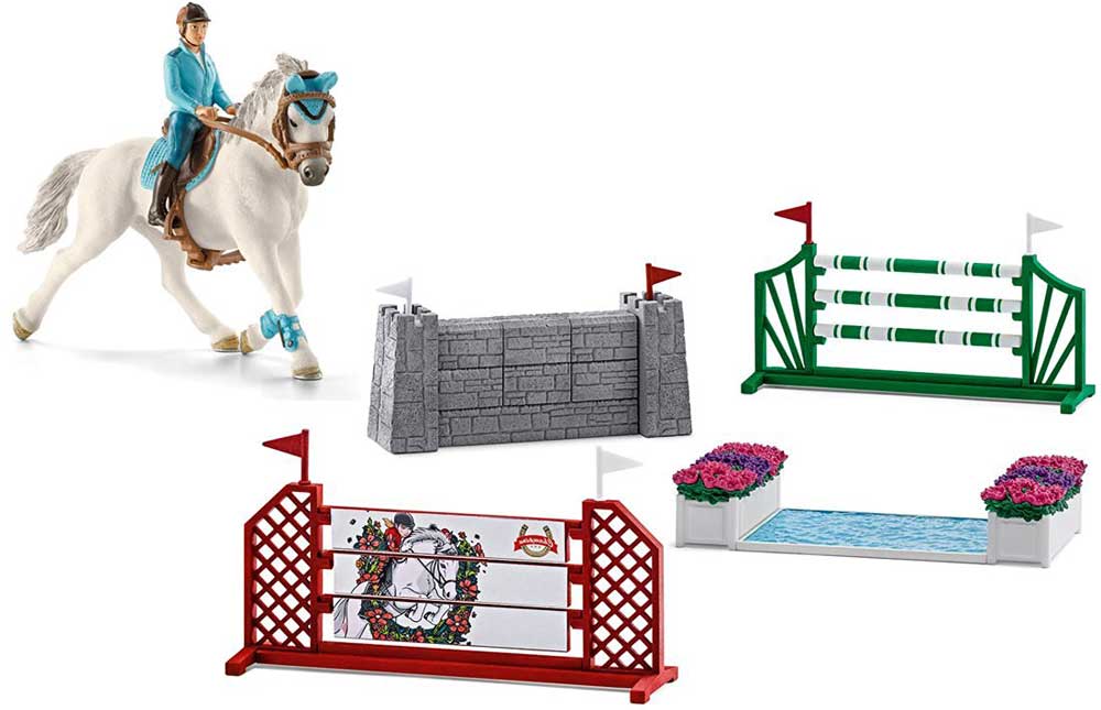 Schleich Figure Domaće životinje - Konji - Turnirske prepone 42271 - detalj